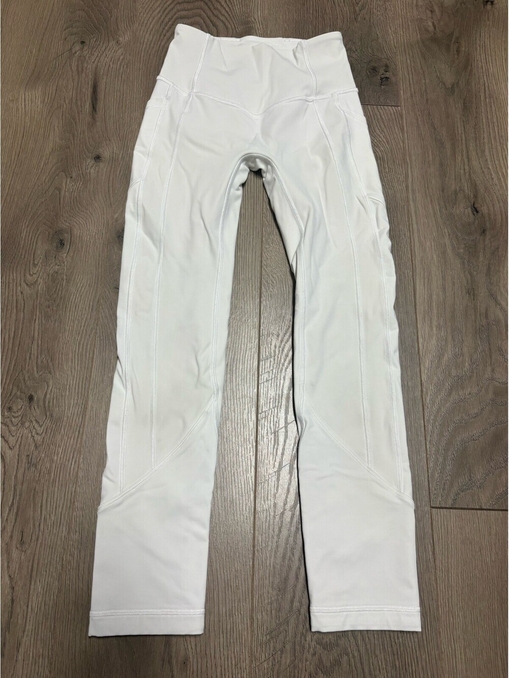 Lululemon All The Right Places Crop II 23" Leggings White Sz 2 Stretch Yoga
